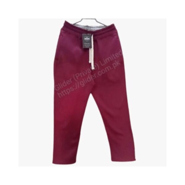 Maroon Fleece Trousers For Men