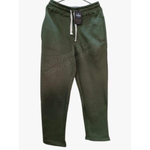 Green Fleece Trousers For Men
