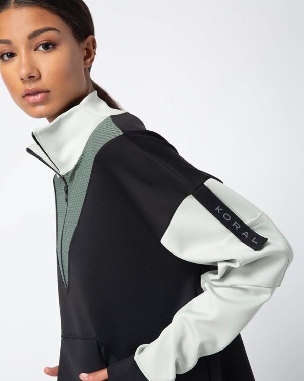Women’s Colorblock Tracksuit Set – Zip Neck Pullover & Joggers - Image 2