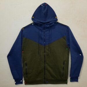Green & Blue Fleece Hoodies For Men