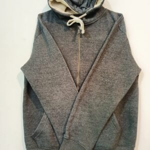 Dark Gray Zipper Hoodie For Men