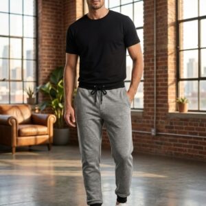 Light Gray Jersey Trousers For Men