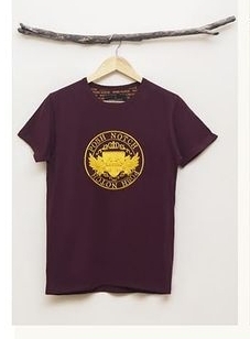 Maroon Graphic Printed Cotton T-Shirt – Premium Casual Wear - Image 2